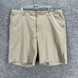 Lee Shorts Men 42 Gray High Rise Bermuda Pockets Flat Front Regular Fit